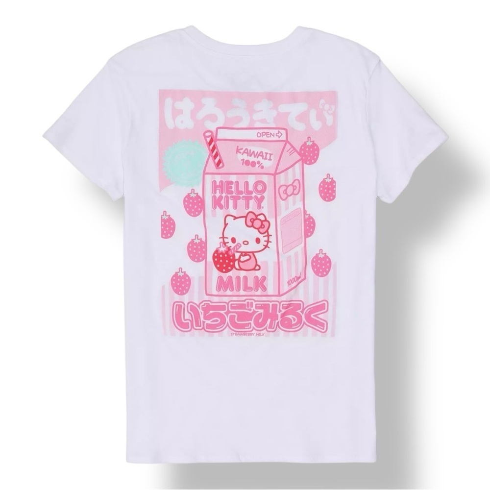 Hello Kitty Strawberry Milk Sanrio T-Shirt